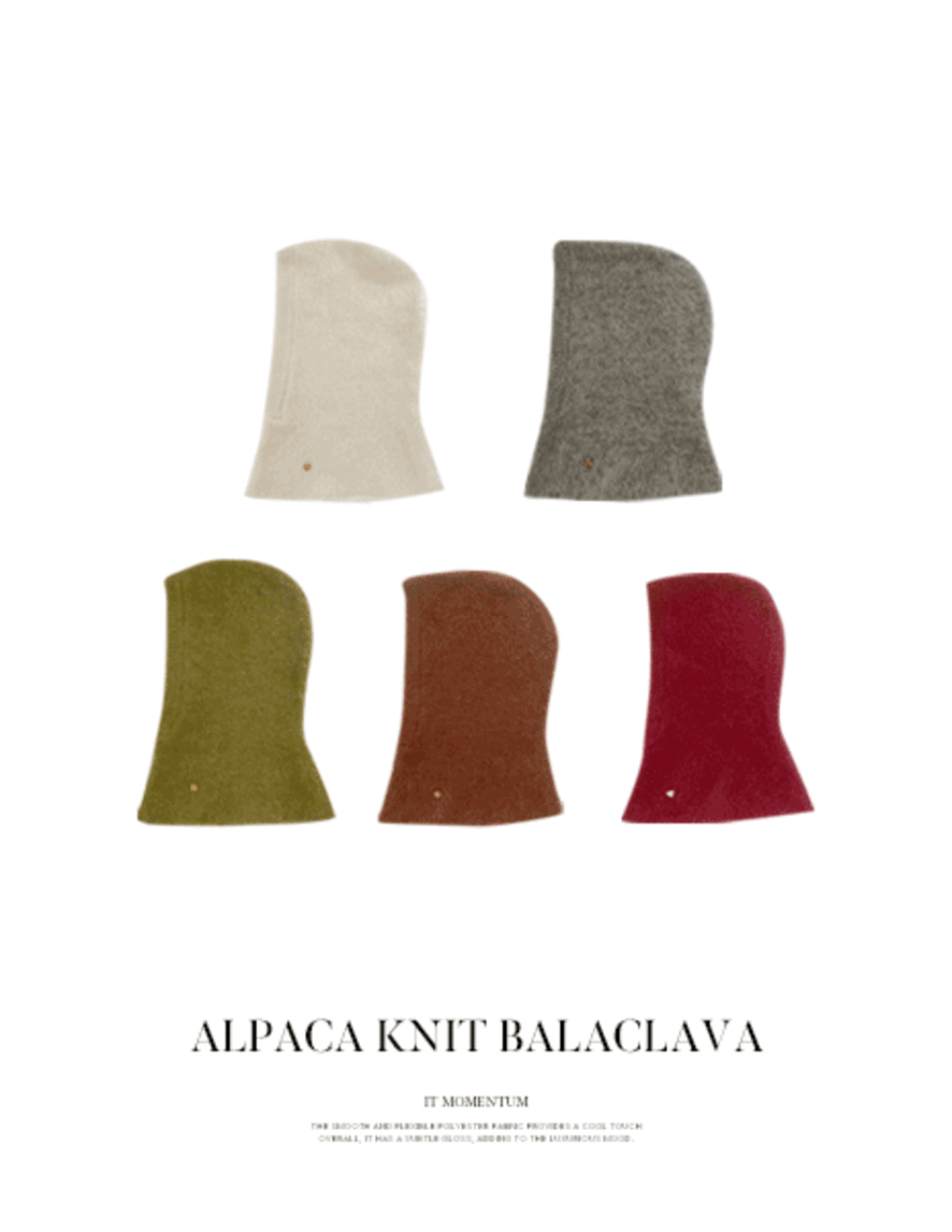 알파카 니트  바라클라바 (장갑 set) (5color)